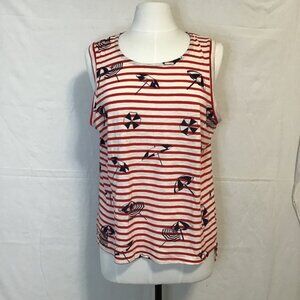 Anthropologie W5 Sleeveless Fisherman Core Striped Top Size XL